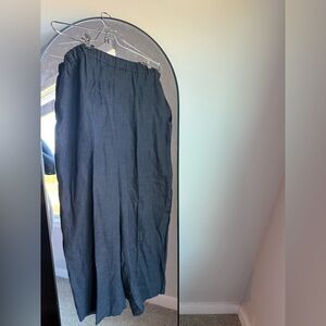 FLAX Black Linen Pants M